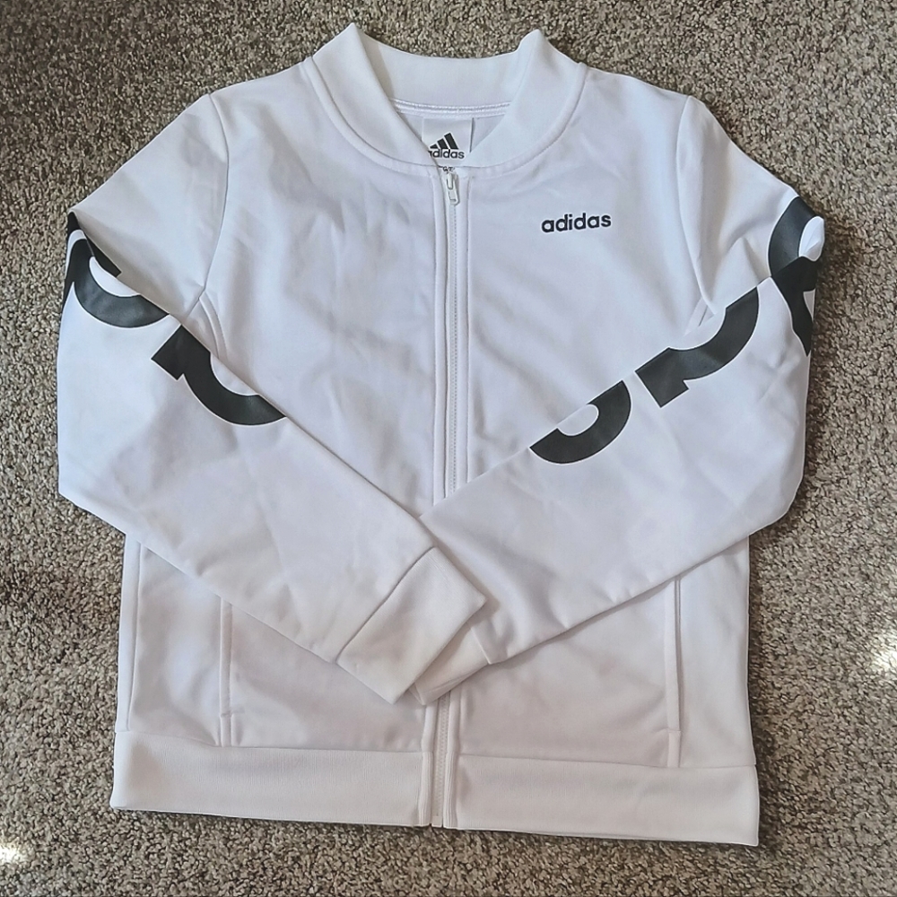 Adidas Full Zip Track Jacket Girls Size XL (16)